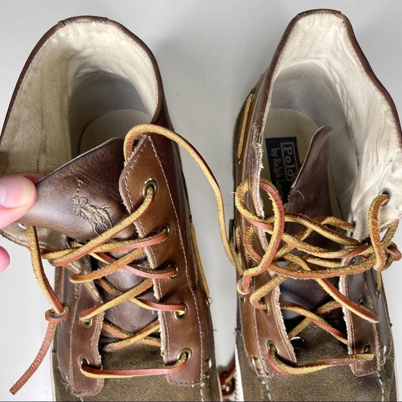 Polo Ralph Lauren Deleon Chukka High Top Ankle Lace Boot Men’s Size 13 - Picture 8 of 9